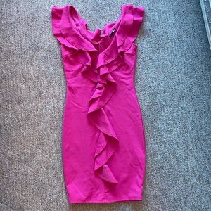 Magenta Stretch Cocktail Dress, Size M